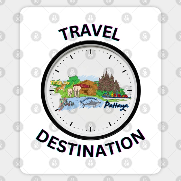 Travel to Pattaya Sticker by Voxen X